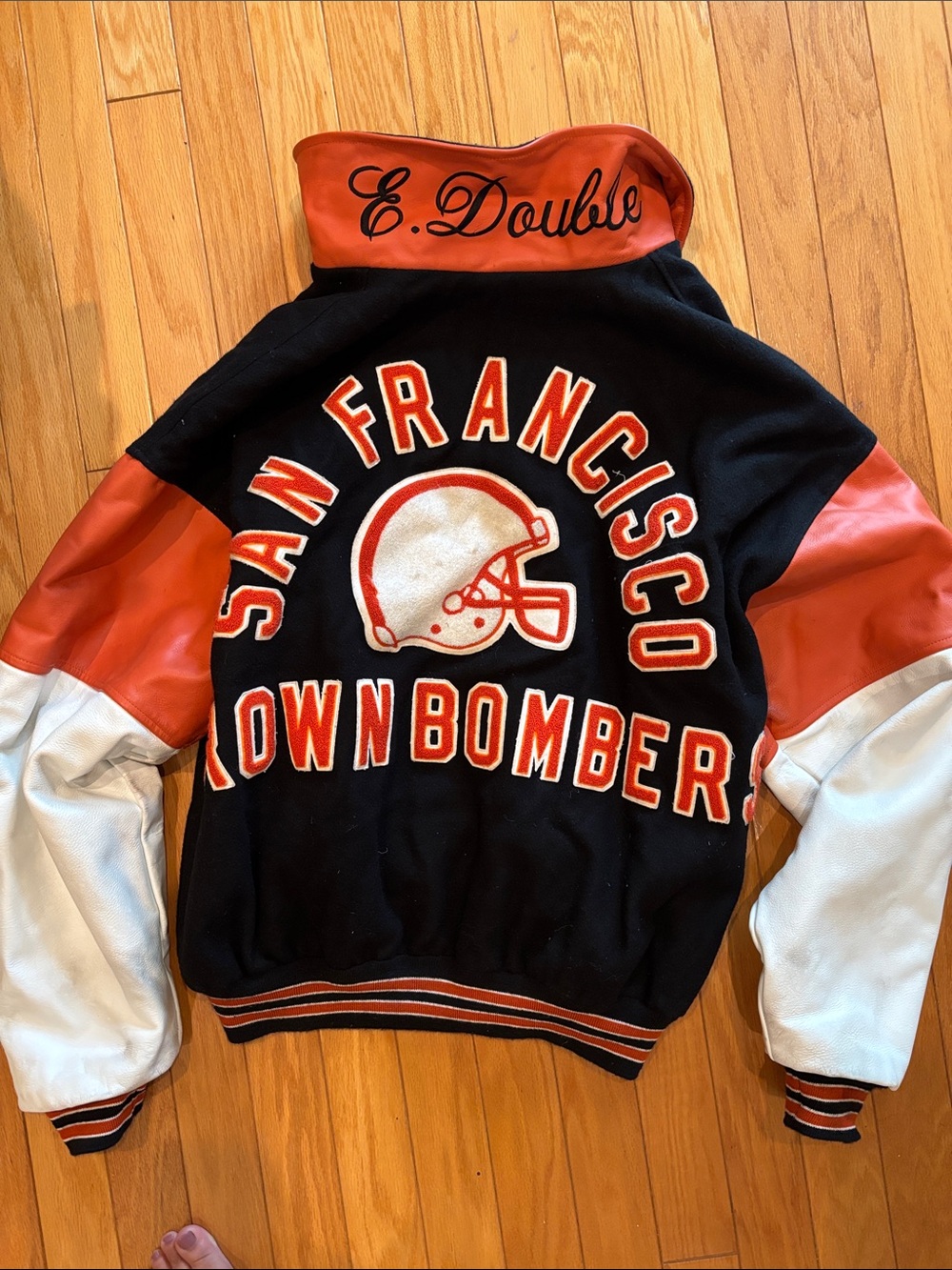 Vintage San Francisco Brown Bombers Leather/Wool Varsity Jacket